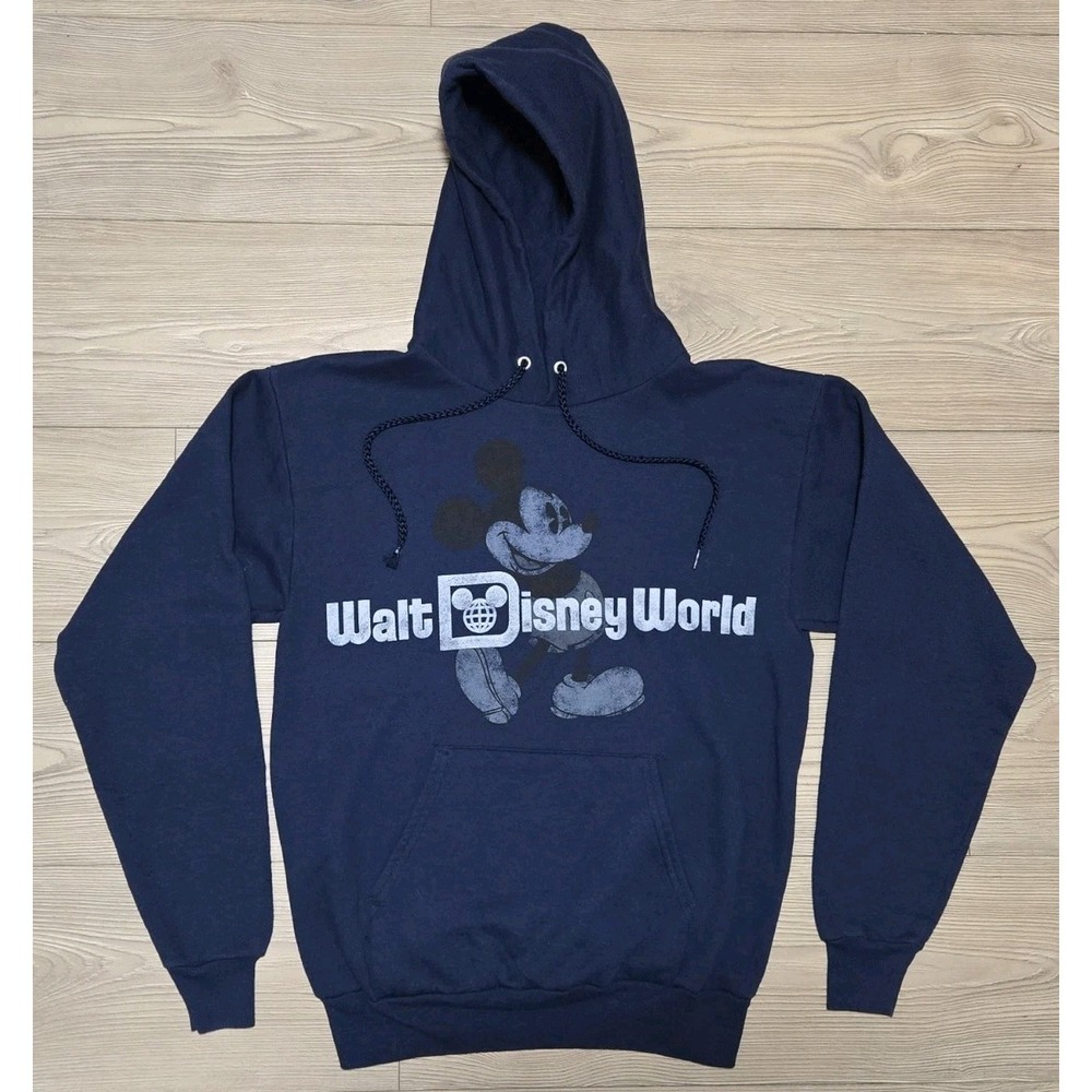 Walt Disney World Hoodie Navy Blue Size Small Mickey Mouse Pullover